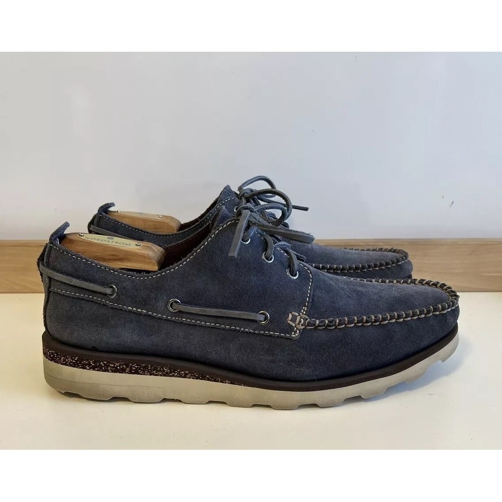 Clarks Dakin Row Dark Blue Suede Moc Toe Casual Shoes / Men's 9